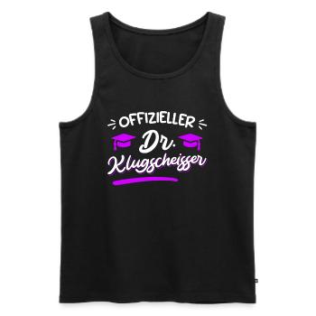 Doctorat officiel Smartass Ph.D Doctorat - Débardeur bio Premium Homme - noir - Devant - Michal (187cm)