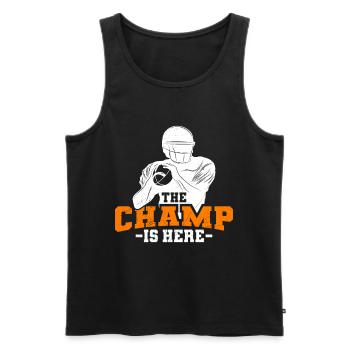 Der Fantasy Football Champ ist da - Männer Premium Bio Tank Top - Schwarz - Vorne - Michal (187cm)