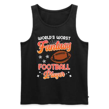 Schlechtester Fantasy Football Spieler - Männer Premium Bio Tank Top - Schwarz - Vorne - Michal (187cm)