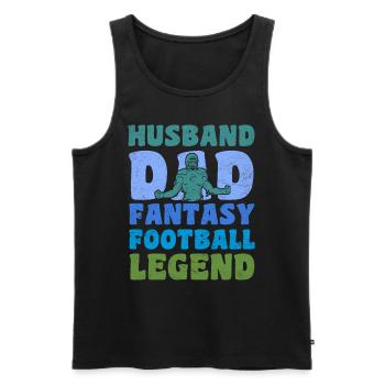 Mari papa fantasy football papa - Débardeur bio Premium Homme - noir - Devant - Michal (187cm)