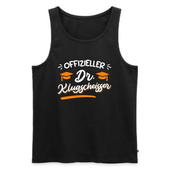 Doctorat officiel Smartass Ph.D Doctorat - Débardeur bio Premium Homme - noir - Devant - Michal (187cm)