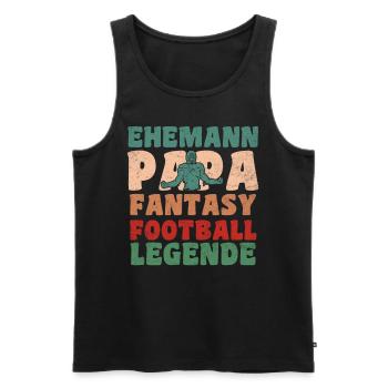 Mari papa fantasy football papa - Débardeur bio Premium Homme - noir - Devant - Michal (187cm)