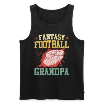 Fantasy Football Opa Großvater Fantasy Football - Männer Premium Bio Tank Top - Schwarz - Vorne - AI Model Male 178 light (178cm)