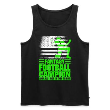 Fantasy Football Champ Champion Fantasy Football - Männer Premium Bio Tank Top - Schwarz - Vorne - AI Model Male 178 light (178cm)