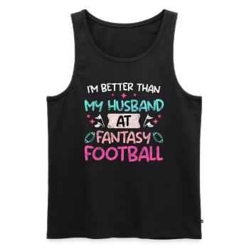 Femme de football Fantasy - Débardeur bio Premium Homme - noir - Devant - Michal (187cm)