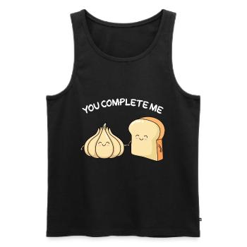 You Complete me Perfect Match Couple Valentine's Day - Men's Premium Organic Tank Top - black - Front - Michal (187cm)