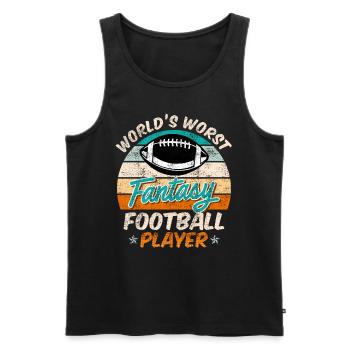 Schlechtester Fantasy Football Spieler - Männer Premium Bio Tank Top - Schwarz - Vorne - Michal (187cm)