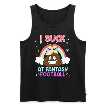 Je suis nul au Fantasy Football - Débardeur bio Premium Homme - noir - Devant - AI Model Male 178 light (178cm)