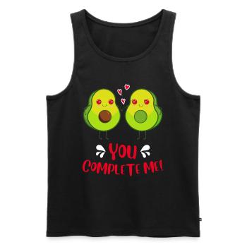 Ehepaar Liebespaar Avocado Liebe Valentinstag - Männer Premium Bio Tank Top - Schwarz - Vorne - Michal (187cm)
