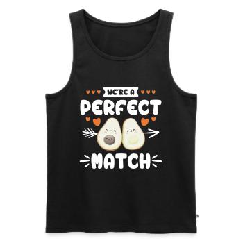 Nous sommes un couple parfait Chers végétaliens - Débardeur bio Premium Homme - noir - Devant - Michal (187cm)