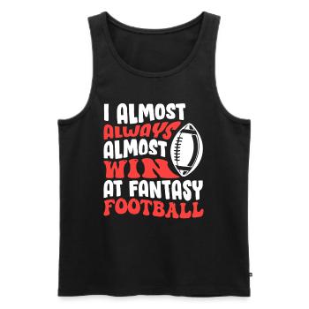 Wins almost always in fantasy football - Men's Premium Organic Tank Top - black - Front - AI Model Male 178 light (178cm)