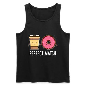 You complete me perfect match Valentine's Day - Men's Premium Organic Tank Top - black - Front - Michal (187cm)