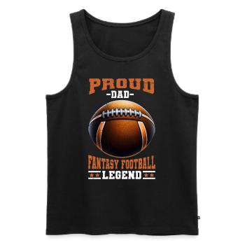 Fier papa de football Fantasy - Débardeur bio Premium Homme - noir - Devant - Michal (187cm)