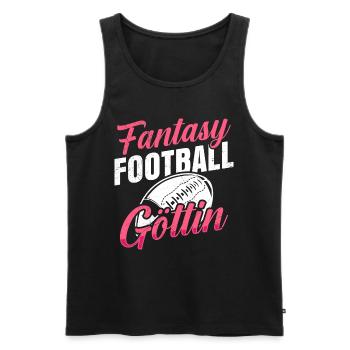 Fantasy Football Göttin Damen Fantasy Football - Männer Premium Bio Tank Top - Schwarz - Vorne - AI Model Male 178 light (178cm)