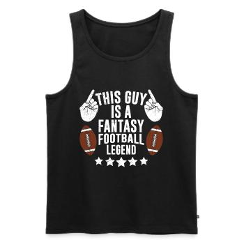 Dieser Typ ist eine Fantasy Football Legende - Männer Premium Bio Tank Top - Schwarz - Vorne - Michal (187cm)