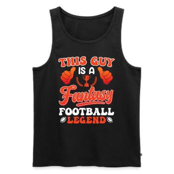 Légende du football Fantasy - Débardeur bio Premium Homme - noir - Devant - Michal (187cm)