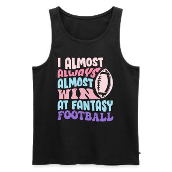 Gagne presque toujours dans le football Fantasy - Débardeur bio Premium Homme - noir - Devant - Michal (187cm)