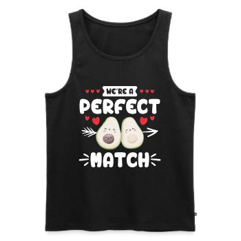 Nous sommes un couple parfait Chers végétaliens - Débardeur bio Premium Homme - noir - Devant - Michal (187cm)