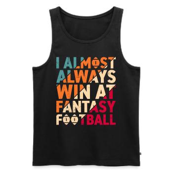 Je gagne presque toujours au football Fantasy - Débardeur bio Premium Homme - noir - Devant - Michal (187cm)