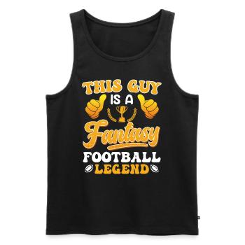 Légende du football Fantasy - Débardeur bio Premium Homme - noir - Devant - Michal (187cm)