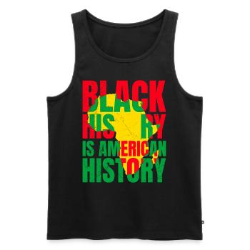 Black History American History History Africa - Men's Premium Organic Tank Top - black - Front - AI Model Male 178 light (178cm)