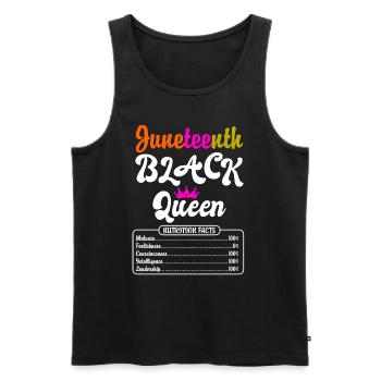 Juneteenth Black Queen Afrikanische Frau - Männer Premium Bio Tank Top - Schwarz - Vorne - Michal (187cm)