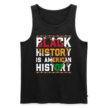 Black History American History History Africa - Men's Premium Organic Tank Top - black - Front - AI Model Male 178 light (178cm)
