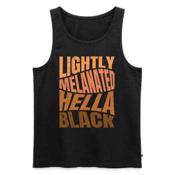 Mélanine peau foncée et fière Afrique - Débardeur bio Premium Homme - noir - Devant - AI Model Male 178 light (178cm)