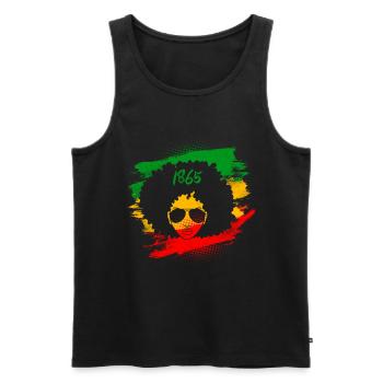 1865 Black History Woman Power African Woman - Men's Premium Organic Tank Top - black - Front - Michal (187cm)