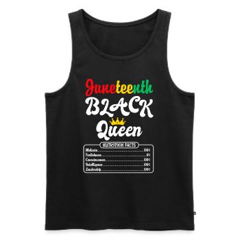 Juneteenth Black Queen Afrikanische Frau - Männer Premium Bio Tank Top - Schwarz - Vorne - Michal (187cm)