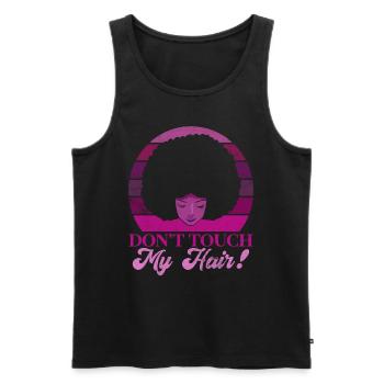 Afro Hair Afro Look Curls African Woman - Men's Premium Organic Tank Top - black - Front - AI Model Male 178 light (178cm)