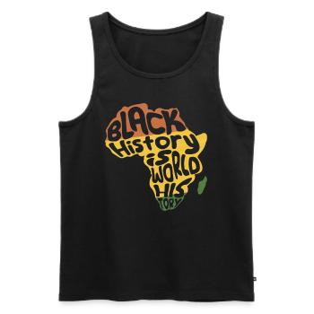 Black History is World History History Africa - Men's Premium Organic Tank Top - black - Front - Michal (187cm)