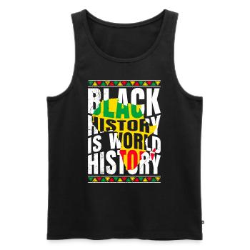 Black History is World History History Africa - Men's Premium Organic Tank Top - black - Front - Michal (187cm)