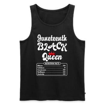 Juneteenth Black Queen Afrikanische Frau - Männer Premium Bio Tank Top - Schwarz - Vorne - Michal (187cm)