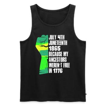Juneteenth frei seit 1865 Black History USA Afrika - Männer Premium Bio Tank Top - Schwarz - Vorne - Michal (187cm)
