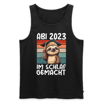 Abitur 2023 im Schlaf gemacht Abiturienten - Männer Premium Bio Tank Top - Schwarz - Vorne - Michal (187cm)