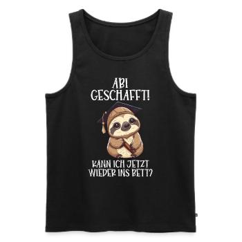 Abi geschafft Abitur Abschluss Abiturienten - Männer Premium Bio Tank Top - Schwarz - Vorne - AI Model Male 178 light (178cm)