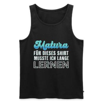 Matura 2023 musste lange lernen Maturanten 2023 - Männer Premium Bio Tank Top - Schwarz - Vorne - Michal (187cm)