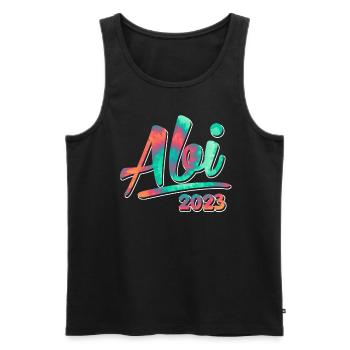 Abitur 2023 geschafft Abi Abiturient - Männer Premium Bio Tank Top - Schwarz - Vorne - Michal (187cm)