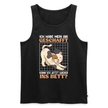Abi 2023 geschafft! Kann ich wieder ins Bett? - Männer Premium Bio Tank Top - Schwarz - Vorne - AI Model Male 178 light (178cm)