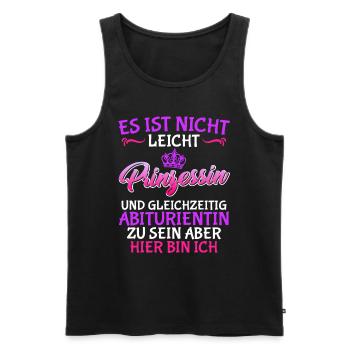 Prinzessin und Abiturientin Abitur 2023 - Männer Premium Bio Tank Top - Schwarz - Vorne - AI Model Male 178 light (178cm)