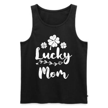 Lucky Mom Irish St Patrick’s Day Mama - Débardeur bio Premium Homme - noir - Devant - Michal (187cm)