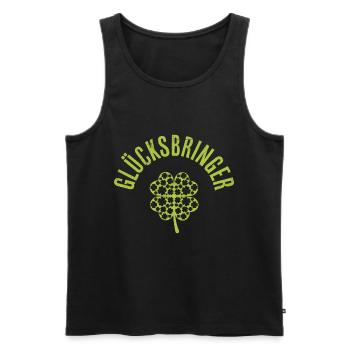 Glücksbringer St Patrick's Day Irland - Männer Premium Bio Tank Top - Schwarz - Vorne - AI Model Male 178 light (178cm)