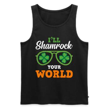 I'll shamrock your World Irland St. Patrick’s Day - Männer Premium Bio Tank Top - Schwarz - Vorne - Michal (187cm)