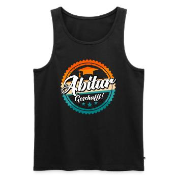 Abitur 2023 geschafft Abi Abiturient - Männer Premium Bio Tank Top - Schwarz - Vorne - Michal (187cm)