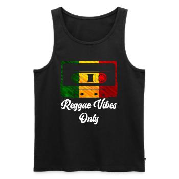 Reggae Vibes Only Reggae Afro - Männer Premium Bio Tank Top - Schwarz - Vorne - Michal (187cm)