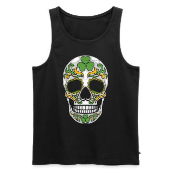 Irlande Saint-Patrick Irlandais - Débardeur bio Premium Homme - noir - Devant - AI Model Male 178 light (178cm)