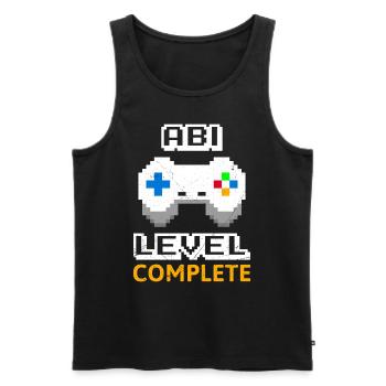 Abitur Level complete Abi 2023 Gamer - Männer Premium Bio Tank Top - Schwarz - Vorne - Michal (187cm)