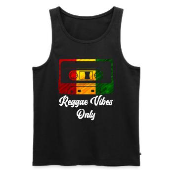 Reggae Vibes Only Reggae Afro - Männer Premium Bio Tank Top - Schwarz - Vorne - Michal (187cm)