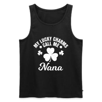 My lucky charms call me Nana - Men's Premium Organic Tank Top - black - Front - Michal (187cm)